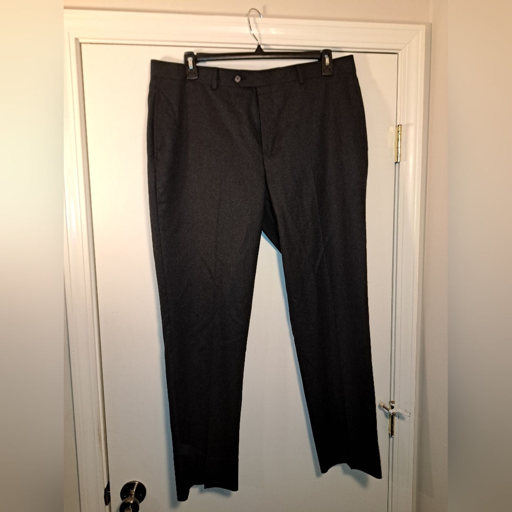 Brooks Brothers Vitale Barberis Canonico Gray Flannel Wool Trousers 38Wx30L